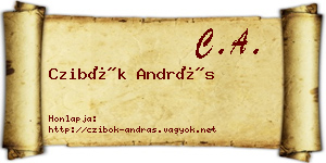Czibók András névjegykártya