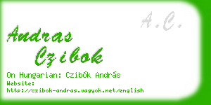 andras czibok business card